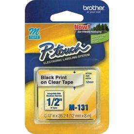Brother P-Touch Labels M-231 Black Print On Clear