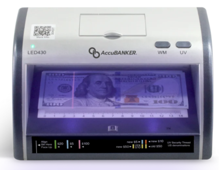 AccuBANKER Cash + Card Counterfeit Detector LED430